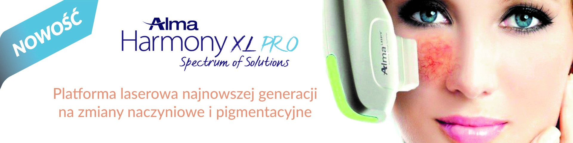 Alma Harmony XL Pro. Platforma laserowa najnowszej generacji na zmiany naczyniowe i pigmentacyjne.