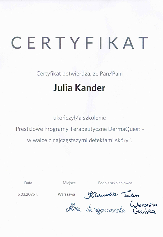 Julia Kander – DermaQuest 2025