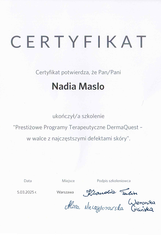 Nadia Maslo – DermaQuest 2025